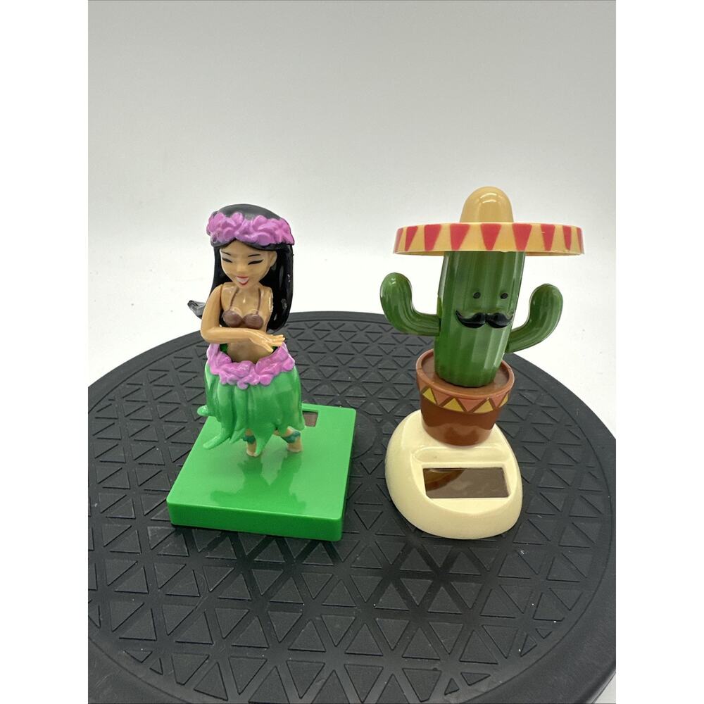 2 Solar Dancing Solar Powered Dancing Hila Girl And Cactus